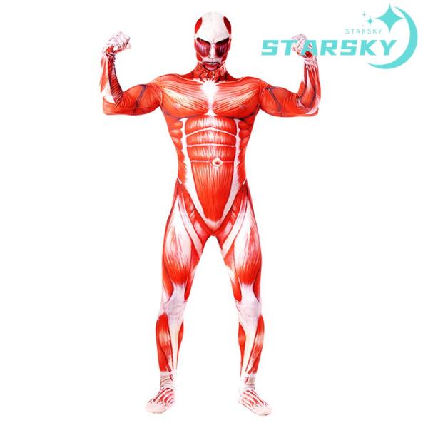 【商品状態】新品未使用品【セット内容】全身タイツ【素　　　材】ポリエステル生地、綿など【関連ワード】進撃の巨人 巨人 女性 メンズ 大人用  子供用　全身 タイツ　コスプレ　コスチューム