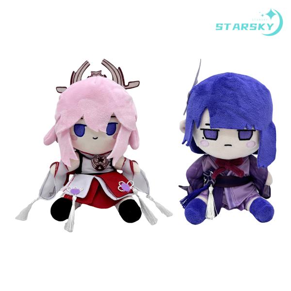 原神　雷電将軍　ぬいぐるみ　座る姿勢　着せ替えぬいぐるみ　服なし 原神 八重神子 雷電将軍 ぬいぐるみ アニメグッズ もちもち