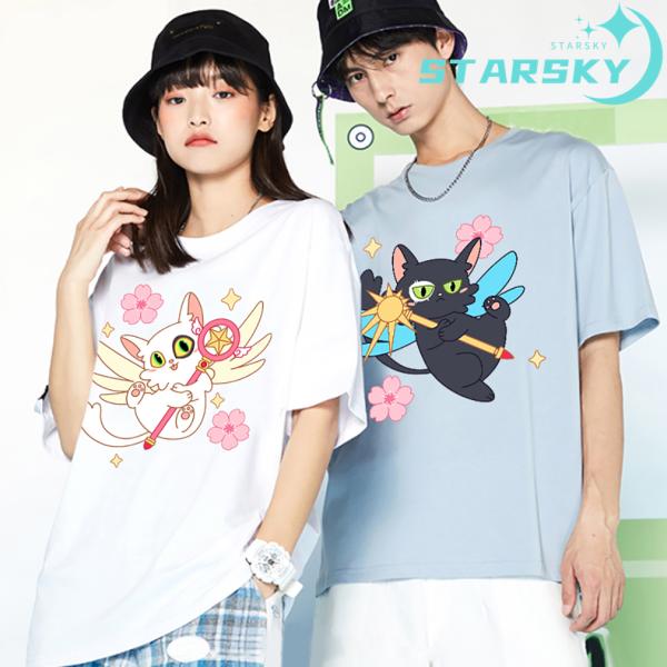 Tシャツ ダイジンとサダイジン Lサイズ すずめの戸締り Tシャツ ダイジン＆サダイジン Tシャツ ブルー Lサイズ 「すずめ