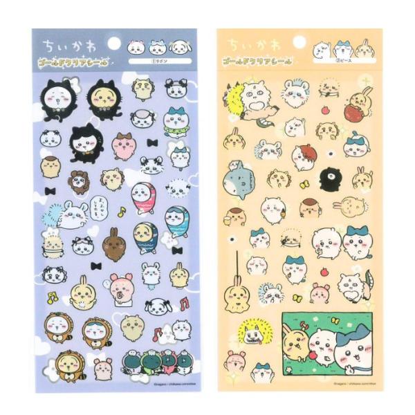 ちいかわ ゴールドクリアシール リボン ピース うさぎ ハチワレ