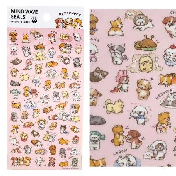 猫 しーり MWシール POTEPUPPY ステッカー コーギー 柴犬 チワワ プードル