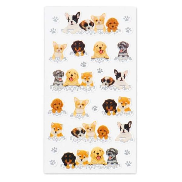 エヌビー社 シール 大（パピーズ） 犬柄 チワワ フレブル プードル