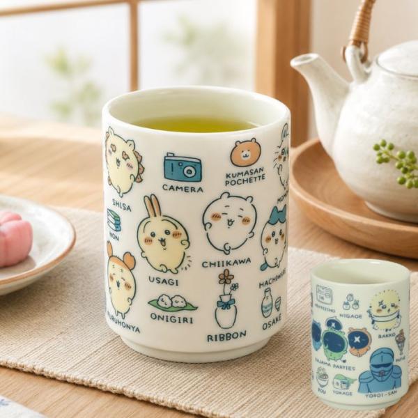 ちいかわ 寿司湯呑 日本製 湯呑み 湯のみ コップ 食器 磁器 電子レンジ対応 食洗機対応 キャラクター グッズ ギフト