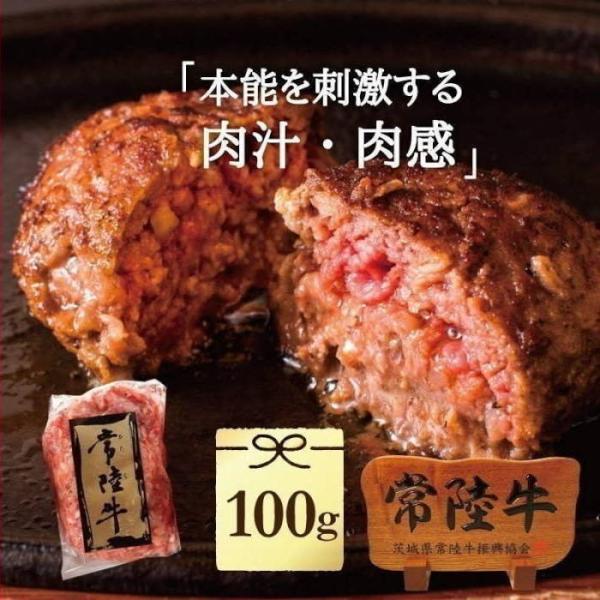 ハンバーグ 冷凍 お取り寄せ 牛肉 国産 黒毛和牛 惣菜 常陸牛 ハンバーグ 100g 単品 手捏ね 肉 ご自宅用 プレゼント