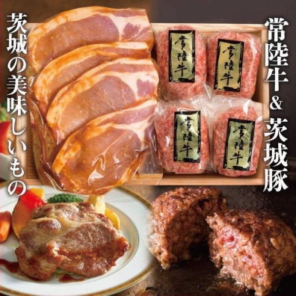 茨城銘柄「常陸牛」ハンバーグと茨城産豚肉味噌漬けセット。お祝いやお返しに。出産祝いや出産内祝い・結婚祝い・結婚内祝いに熨斗無料対応。お中元、お歳暮、新年のお年賀などの季節の贈り物にも大好評。また、バースデーカード、メッセージカードも用途に合...