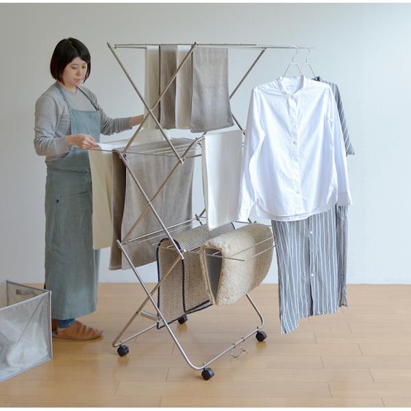 7月上旬入荷予定 大木製作所 折りたたみ タワー型 室内 物干し 3段 大 洗濯 ステンレス 物干し シンプル 丈夫 ランドリー スタンド Ohki P1 Andwaffles Com