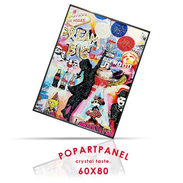 アートパネル 60×80 水晶絵 KH1705 バンクシー 風船 女の子 ポップアート 壁掛けパネル 絵 玄関 インテリア ギフト モダン おしゃれ