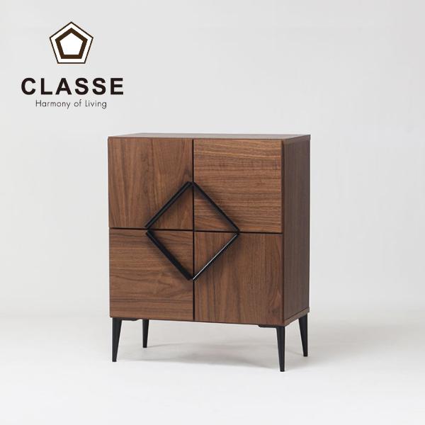 【商品名】70キャビネット【シリーズ名】Boceto（ボセト）【本体カラー】OAK：オーク／WN：ウォールナット【脚・ハンドルカラー】ブラック／カッパー【商品サイズ】幅68.3cm × 奥行き38cm × 高さ85cm【梱包サイズ】幅76c...