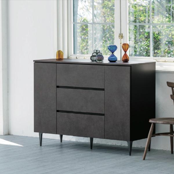 綾野製作所 ゼノノワール サイドボード 幅120cm ZL-120AD 板扉タイプ