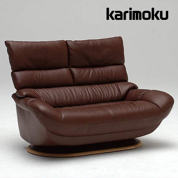 カリモク　合成皮革張り2人掛けソファ Karimoku カリモク家具 ソファ ZT68 本革張 2人掛け H046 - メルカリ