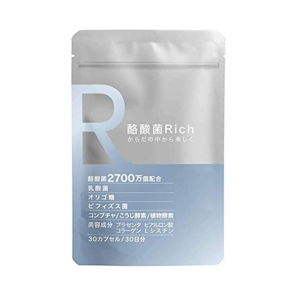 他サイト： 菌活サプリ 高濃度 酪酸菌8億個 乳酸菌 生酵素 ビフィズス菌 コンブチャ 厳選16種 オリゴ糖 こうじ酵素 美容成分9種 30日 酪酸菌Richの商品画像