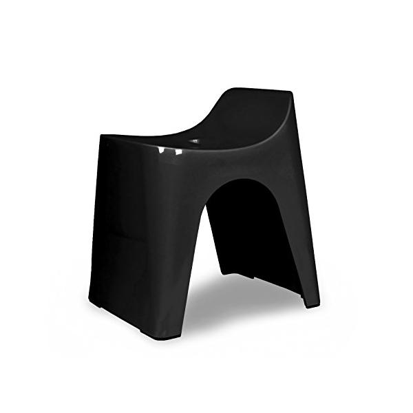 他サイト： シンカテック バスチェア ブラック 座面高さ30cmの商品画像