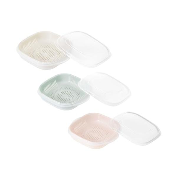 他サイト： アンドエヌイー&amp;NE Recopo 冷凍ご飯をふっくら解凍 3色セット ベージュ グリーン ピンク Refura レフラ 日本製 蒸し器 作り置き 冷凍ご飯 容器 保存の商品画像