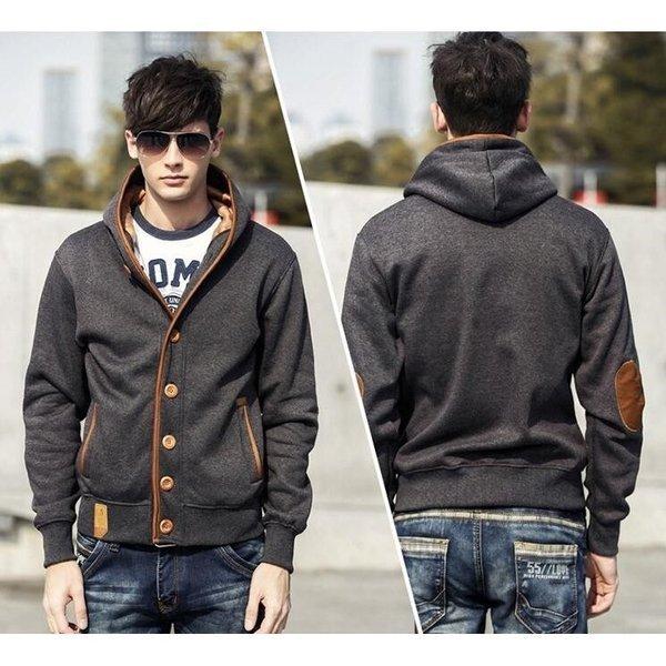 在庫有 春物 ジャケット スウェット メンズ パーカー 父の日 秋物 おしゃれ 個性的 ボタン留め 長袖 メンズパーカー トップス パーカー サイズ ブラック Www Casinomendoza Com Ar