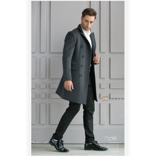 全国宅配無料 チェスターコート ロング丈 紳士服 アウター 秋冬 コート ウール ビジネス メンズ トレンチコート ロング丈 チェスターコート ウ ビジネス メンズ トレンチコート コート アウター