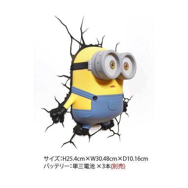 Minions Bob Minion 3d Deco Light ミニオンズ ボブ ミニオン 3dデコライト ひび割れステッカー ウォールライト Led 照明 壁ライト Buyee Buyee 日本の通販商品 オークションの代理入札 代理購入