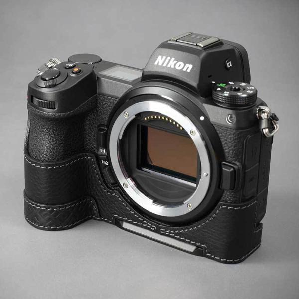 LIM'S Nikon Z7II Z6II 専用 イタリアンレザー カメラケース Black メタルプレート 本革 おしゃれ ケース NK-Z72BK リムズ 日本正規販売店