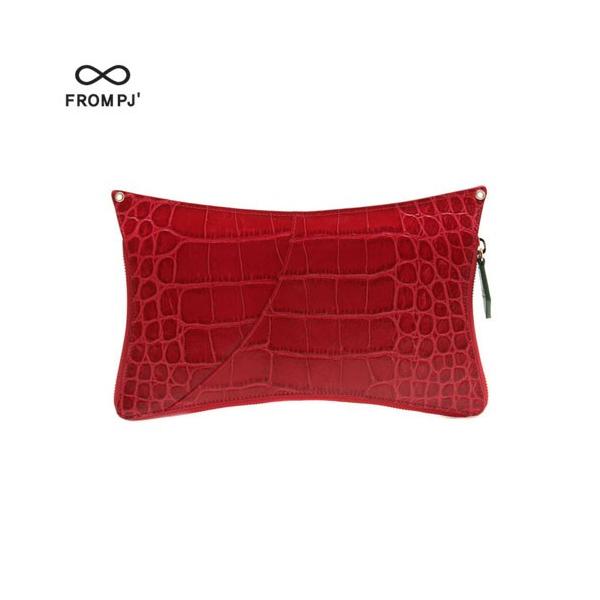 FROM PJ おしゃれ レザー ジップウォレット Star Big Wallet ST-103 CD Red(レッド) クロコ型押し ファッション 長財布 メンズ レディース 男女兼用