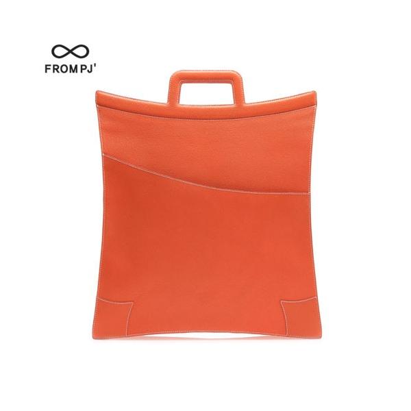 FROM PJ おしゃれ イタリアンレザー トートバッグ Star Bag ST-301 Orange(オレンジ) ファッションバッグ メンズ レディース 男女兼用 かばん 鞄 本革