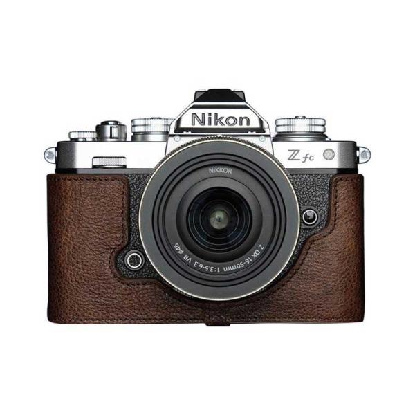 カメラケース TP Original Nikon Zfc 専用 レザー ケース Coco Brown ココ ブラウン おしゃれ 本革 牛革 速写ケース バッテリー交換可能 TB06ZFC-CO