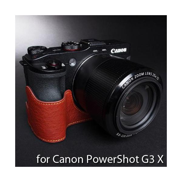 TP Original Leather Camera Body Case レザーケース for Canon PowerShot G3 X おしゃれ 本革 カメラケース Brown(ブラウン) TB06G3X-BR