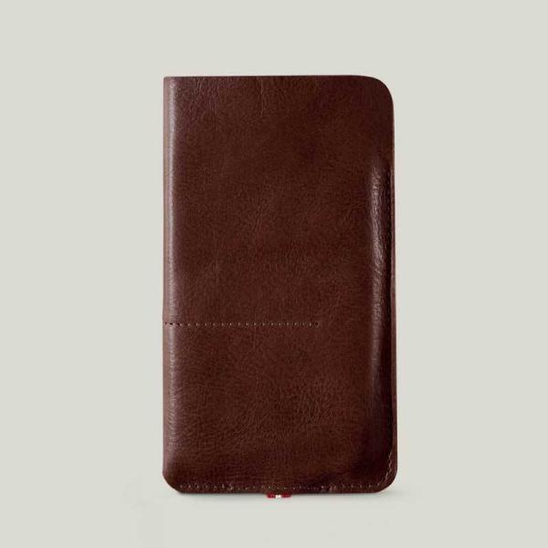 スマホケース hardgraft iPhone 12/12 Pro 用 イタリアンレザー ケース Chestnut イタリア製 スリーブケース カード収納 おしゃれ 本革 牛革 WLD-12PRO-NUT