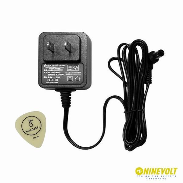 9℃ EV-500 厚みが選べるオリジナルピック付き　/ アダプター エフェクター センタープラス 9VDC 500mA ピック