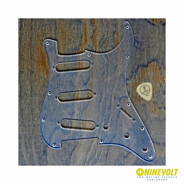 9℃ ピックガード ストラトタイプ 11ホール 3シングル クリア USA