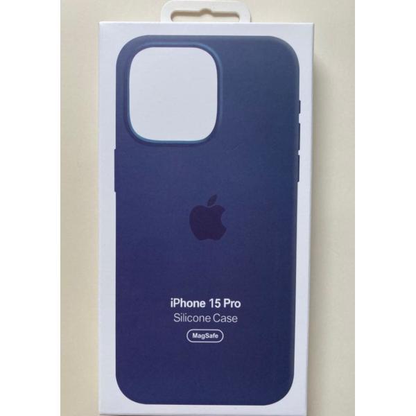 新品  iPhone 15 Pro シリコーンケース  ストームブルー