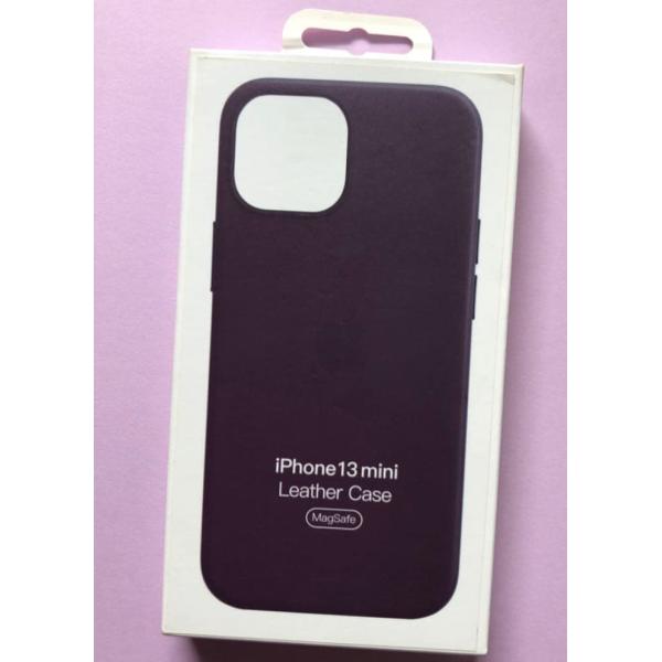 新品 iPhone 13 mini レザーケース　ダークチェリー