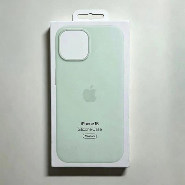 MagSafe対応 iPhone 15 シリコンケース・ソフトミント 新品