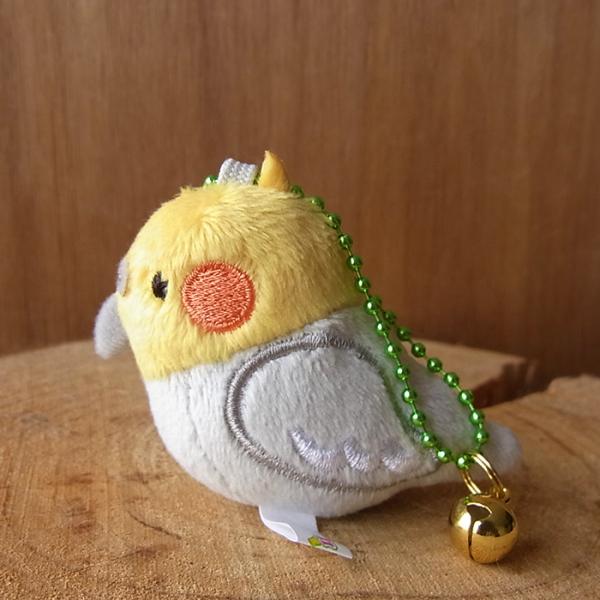 TST 鈴付き キーホルダー オカメインコ（グレー）ぬいぐるみ】鳥