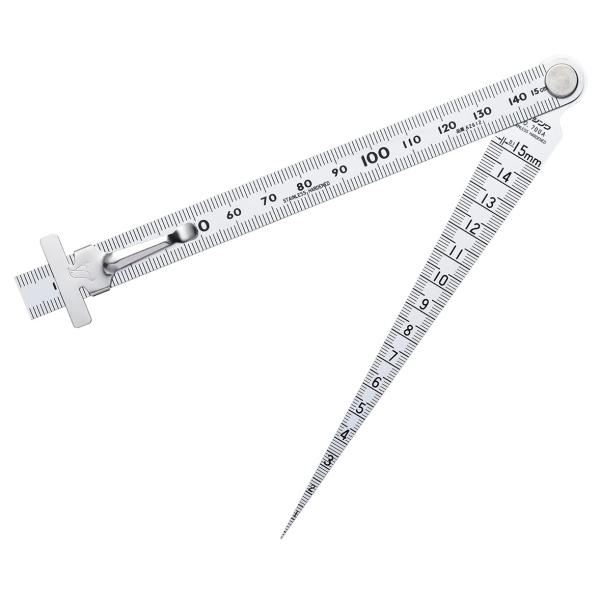 【商品概要】工場・作業現場のプロツール●器差:&amp;plusmn;0.05mm<Br>●長さ(mm):160<Br>●測定範囲(mm):1〜15（テーパーゲージ）、0〜150（直尺）<Br>●測定範囲...