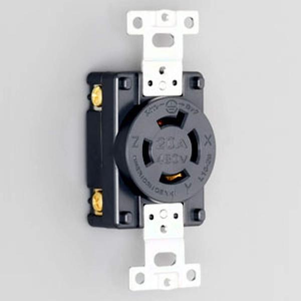 【商品概要】●厚み(mm):26.2●長さ(mm):107●定格:接地3P20A480V●幅(mm):41●質量(g)88.3【商品説明】【特長】<br>●ＮＥＭＡ規格Ｌ１６−２０互換品です。<br>●耐熱性・耐油性...