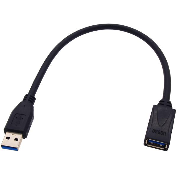 【商品概要】USB-A オス - USB-A メス USB延長ケーブルUSB3.2Gen1（USB3.1Gen1=USB3.0 最大 5Gbps）●全長 約 32cm（端子含む）●製品内容 USB延長ケーブル × 1●保証期間 お届け日より...