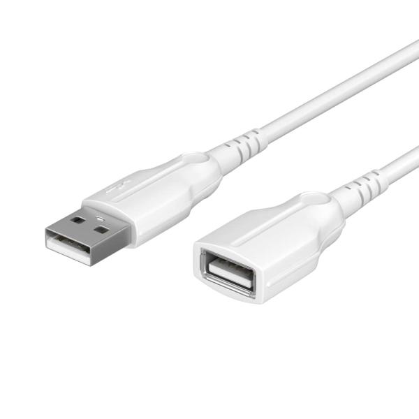 【商品概要】USB Type-Aコネクターケーブルを2m延長:寝室でスマートフォンの充電器までの長さが足りない場合や、車載充電器の充電ケーブルを延長して、車の後部座席でも充電したい場合に、USB Type-Aコネクターケーブルを2m延長する...