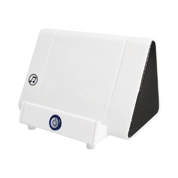 【商品概要】スマートフォンをスピーカーに置くだけで音楽や動画が迫力サウンドで楽しめるペアリングなどの設定は一切不要音量調整は、スマートフォン本体で行ってくださいリビング、寝室、庭先などお好きな場所で使用可能【商品説明】【商品詳細】ブランド：...