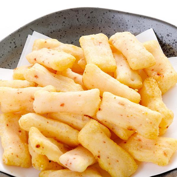 サクサクと軽い食感のあられをマヨネーズで味付けた商品。海老とマヨネーズのベストマッチをお楽しみください。