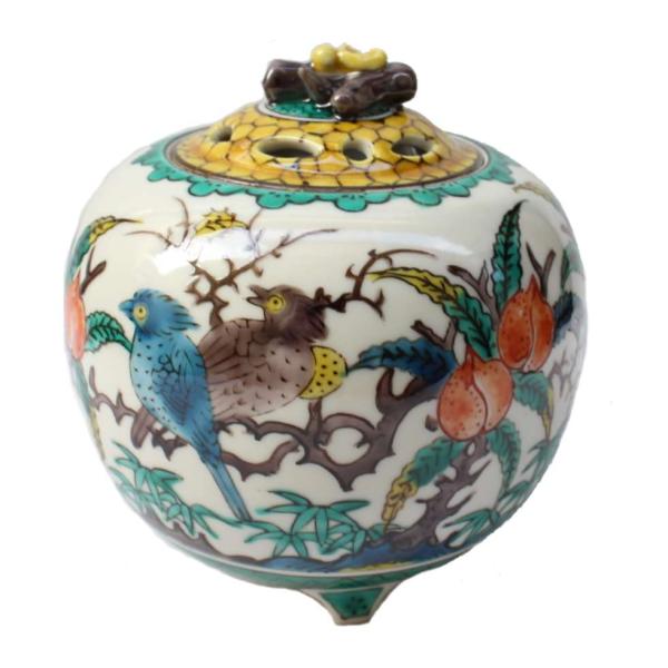 有田焼　二宮閑山　香炉　置物　インテリア　希少　茶道具　お香　三足　床間　陶器 九谷焼 花鳥香炉 3.5寸 桐箱入り 陶器製 香炉 : 二宮仏壇 - 通販
