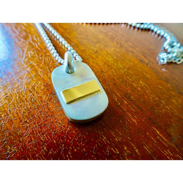 仁尾彫金『k18ステッカー、シルバープレートヘッド』ハンドメイド312b 
