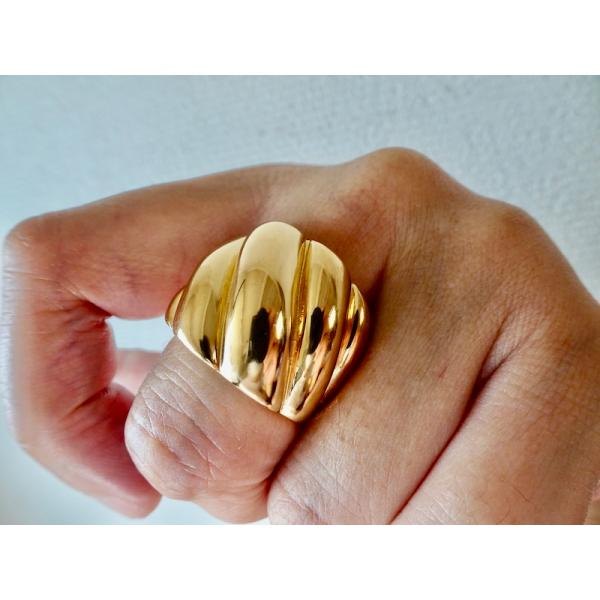 仁尾彫金『ゴールド、ビッグしめ縄リング』ハンドメイド292 仁尾彫金『ゴールド、ビッグしめ縄リング』ハンドメイド292 : 仁尾彫金