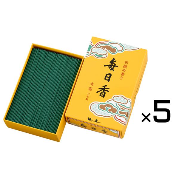 毎日香 大型バラ詰 10803 (×5個セット) 日本香堂 240g 線香