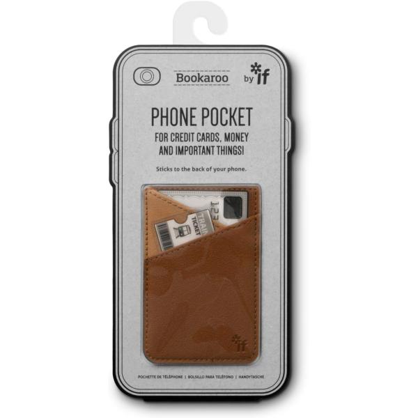 BOOKAROO PHONE POCKET / ブッカルー フォンポケット　ブラウン　スマホ　携帯電話　収納