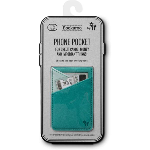 BOOKAROO PHONE POCKET / ブッカルー フォンポケット　ターコイズ　スマホ　携帯電話　収納