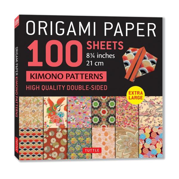 【予約注文商品】注文後約１ヵ月程度で発送となります。出版社：Tuttle Pubサイズ：210 x 210 mm色鮮やかで伝統的な日本の着物柄がプリントされた、12種類の両面刷り折り紙100枚が入っています。