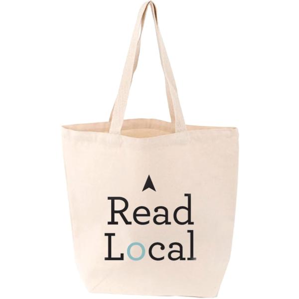 TOTE BAG(トートバック):READ LOCAL　エコバック　GIBBS SMITH　ギブス・スミス　アメリカ製　天然コットン
