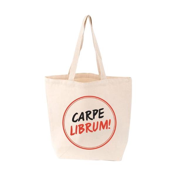 TOTE BAG(トートバック):CARPE LIBRUM !　エコバック　GIBBS SMITH　ギブス・スミス　アメリカ製　天然コットン