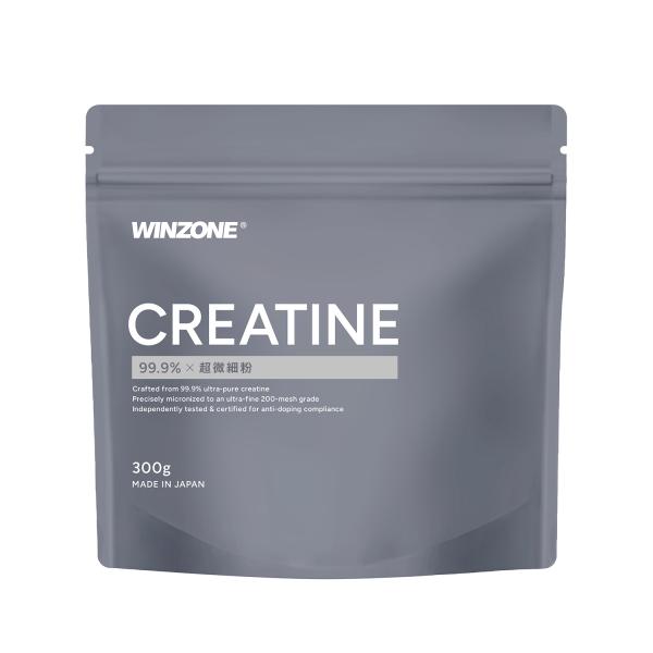 WINZONE クレアチン CREATINE 300g モノハイドレード 高純度 99.9% 超微細粉 溶けやすい アンチドーピング認証 無味無臭 香料・甘味料・着色料不使用 約60食分