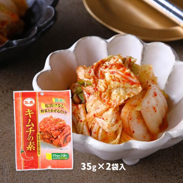 内容量:1袋(35g×2)温度帯:常温アレルギー表示:ごまメーカー名:ファーチェフーズ  福島県郡山市堤一丁目32番地◆商品説明◆切って混ぜるだけで、まるで韓国の食卓──。福島県郡山市のファーチェフーズが手がける「キムチの素」は、粉末タイプ...