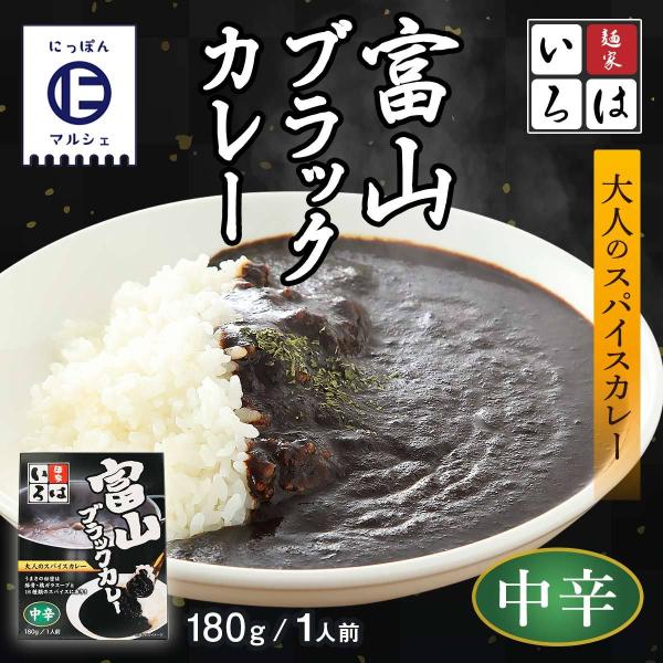 カレー 送料無料 [麺家いろは] 富山ブラックカレー 180g /ブラック